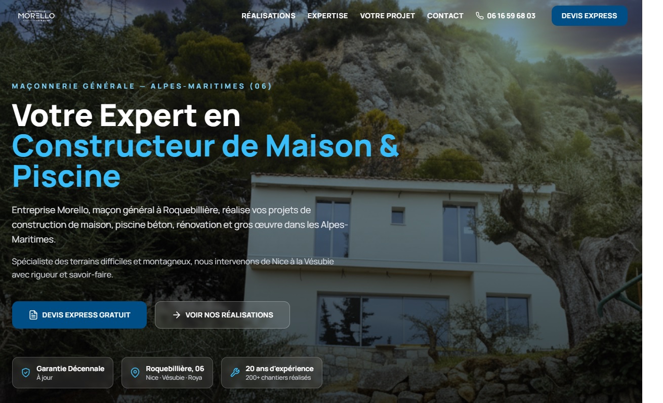 Entreprise Morello — Maçonnerie & Construction, Roquebillière